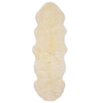 Teppich Schafspelz 60x180 cm Weiß