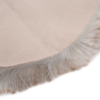 Teppich 60x90 cm Künstlicher Schafspelz Braun Melange