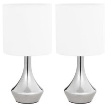 Tischlampen 2 Stk. Touch-Sensor Weiß E14 Tropfenförmig