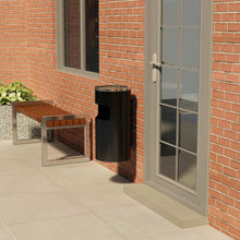 Wandaschenbecher Stahl 26 L Schwarz