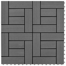 22 Stk. Terrassenfliesen 30 x 30 cm 2 qm WPC Grau