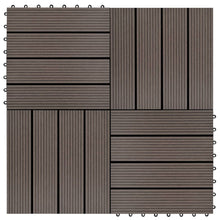 22 Stk. Terrassenfliesen 30 x 30 cm 2 qm WPC Dunkelbraun