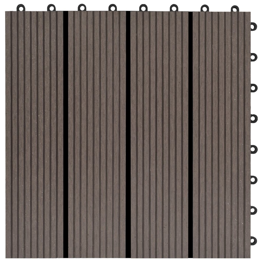 22 Stk. Terrassenfliesen 30 x 30 cm 2 qm WPC Dunkelbraun