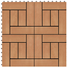22 Stk. Terrassenfliesen 30 x 30 cm 2 qm WPC Teakholzfarbe