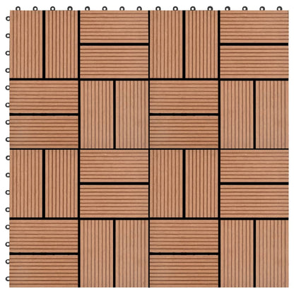 22 Stk. Terrassenfliesen 30 x 30 cm 2 qm WPC Braun