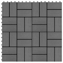 22 Stk. Terrassenfliesen 30 x 30 cm 2 qm WPC Grau