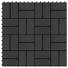 22 Stk. Terrassenfliesen 30 x 30 cm 2 qm WPC Schwarz