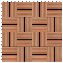 22 Stk. Terrassenfliesen 30 x 30 cm 2 qm WPC Teakholzfarbe