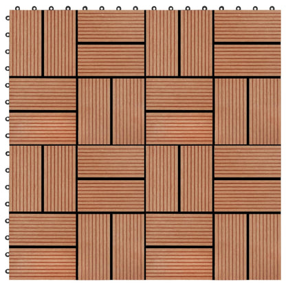22 Stk. Terrassenfliesen 30 x 30 cm 2 qm WPC Teakholzfarbe
