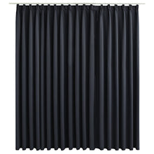 Verdunkelungsvorhang mit Haken Schwarz 290 x 245 cm