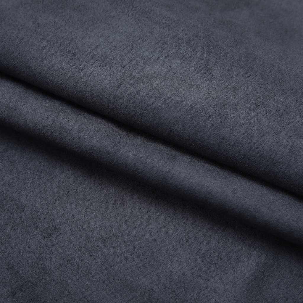 Verdunkelungsvorhänge mit Haken 2 Stk. Anthrazit 140x225 cm