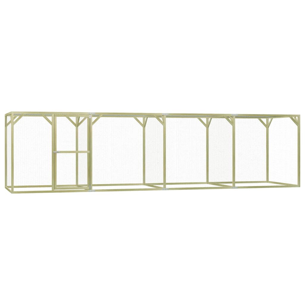 Hühnerkäfig 1,5x6x1,5 m Imprägniertes Kiefernholz