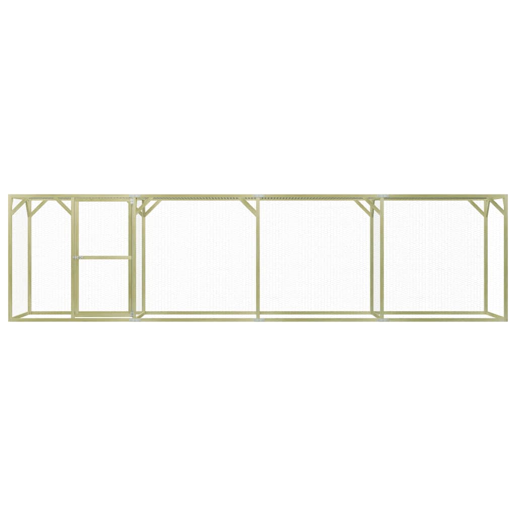 Hühnerkäfig 1,5x6x1,5 m Imprägniertes Kiefernholz