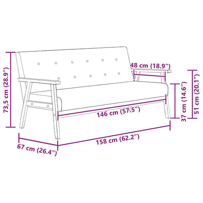 2-tlg. Sofagarnitur Schwarz Kunstleder