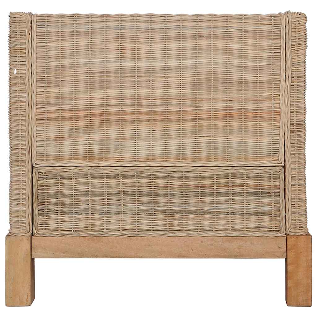 2-tlg. Sofagarnitur mit Kissen Natur Rattan