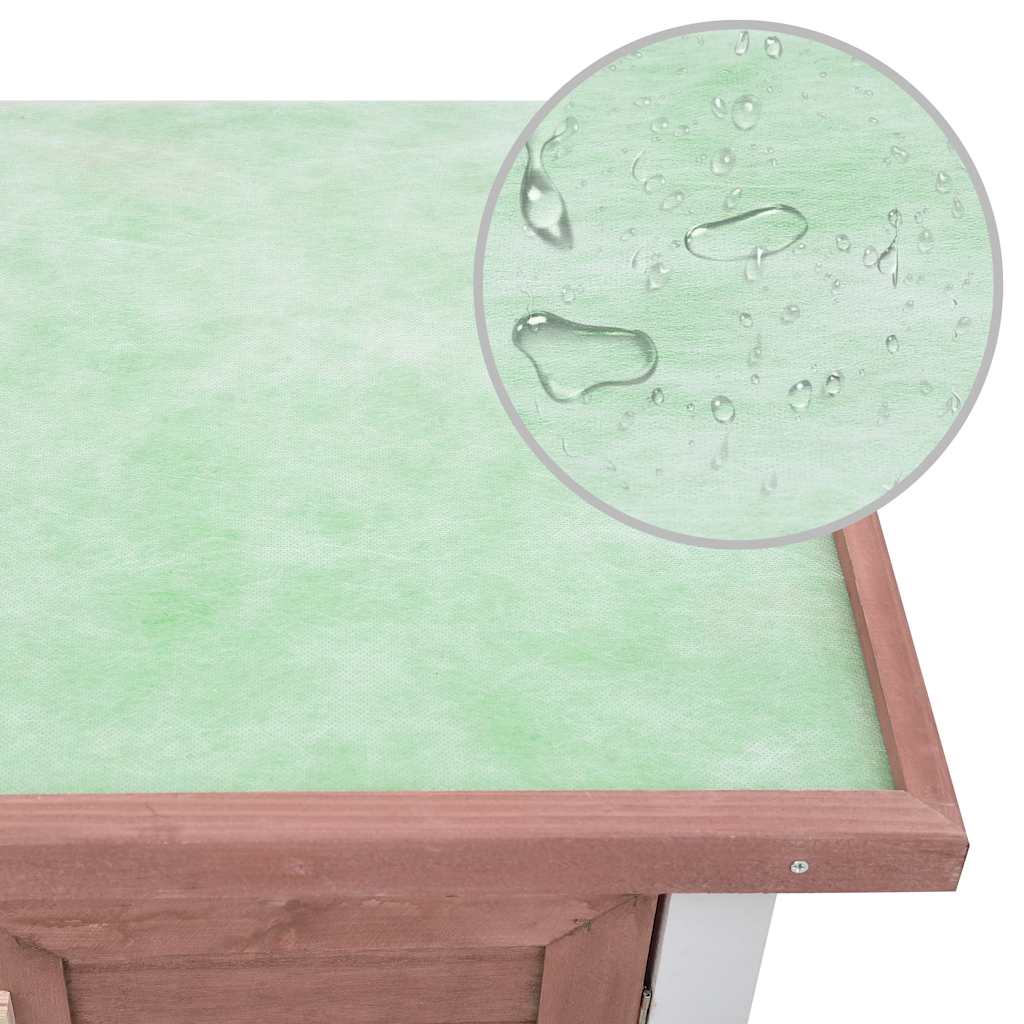 Kaninchenstall 4 Türen Braun Holz