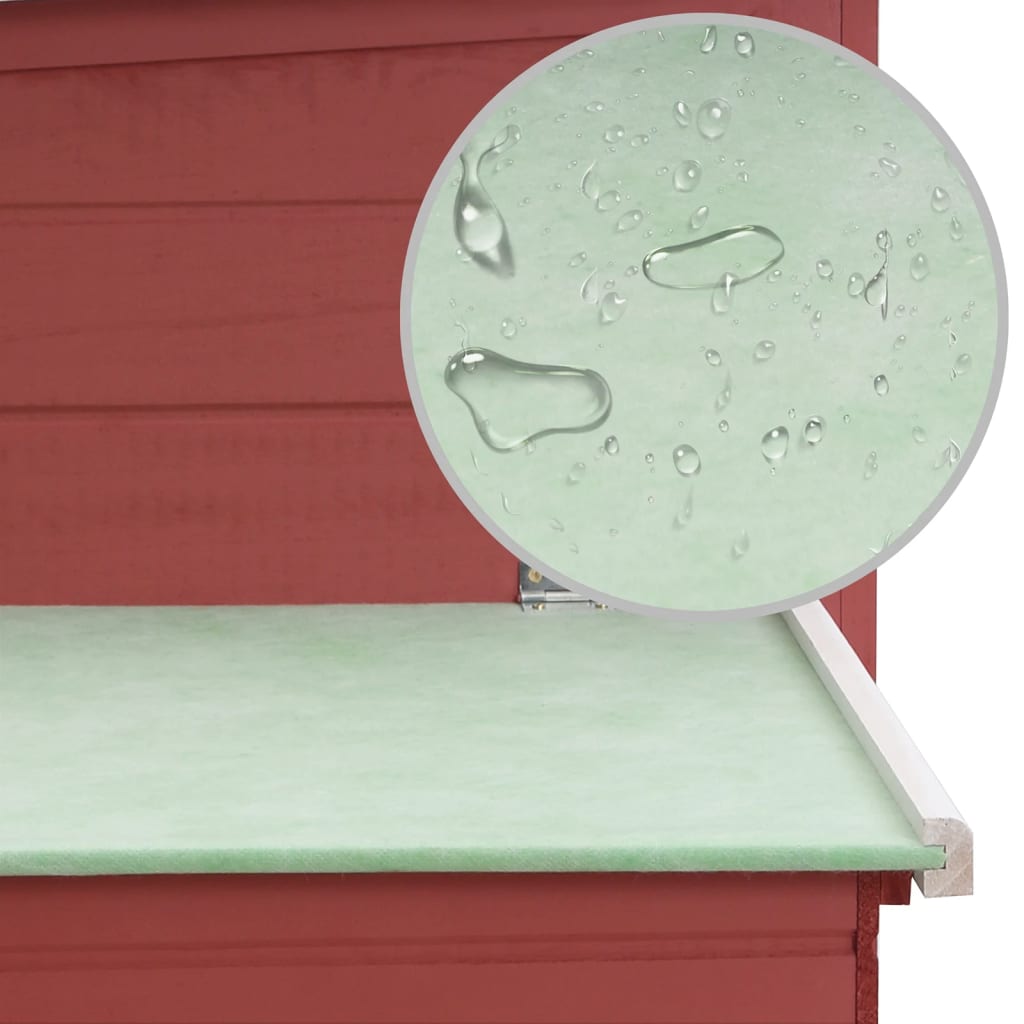 Garten-Hühnerstall mit 1 Legenest Rot Holz