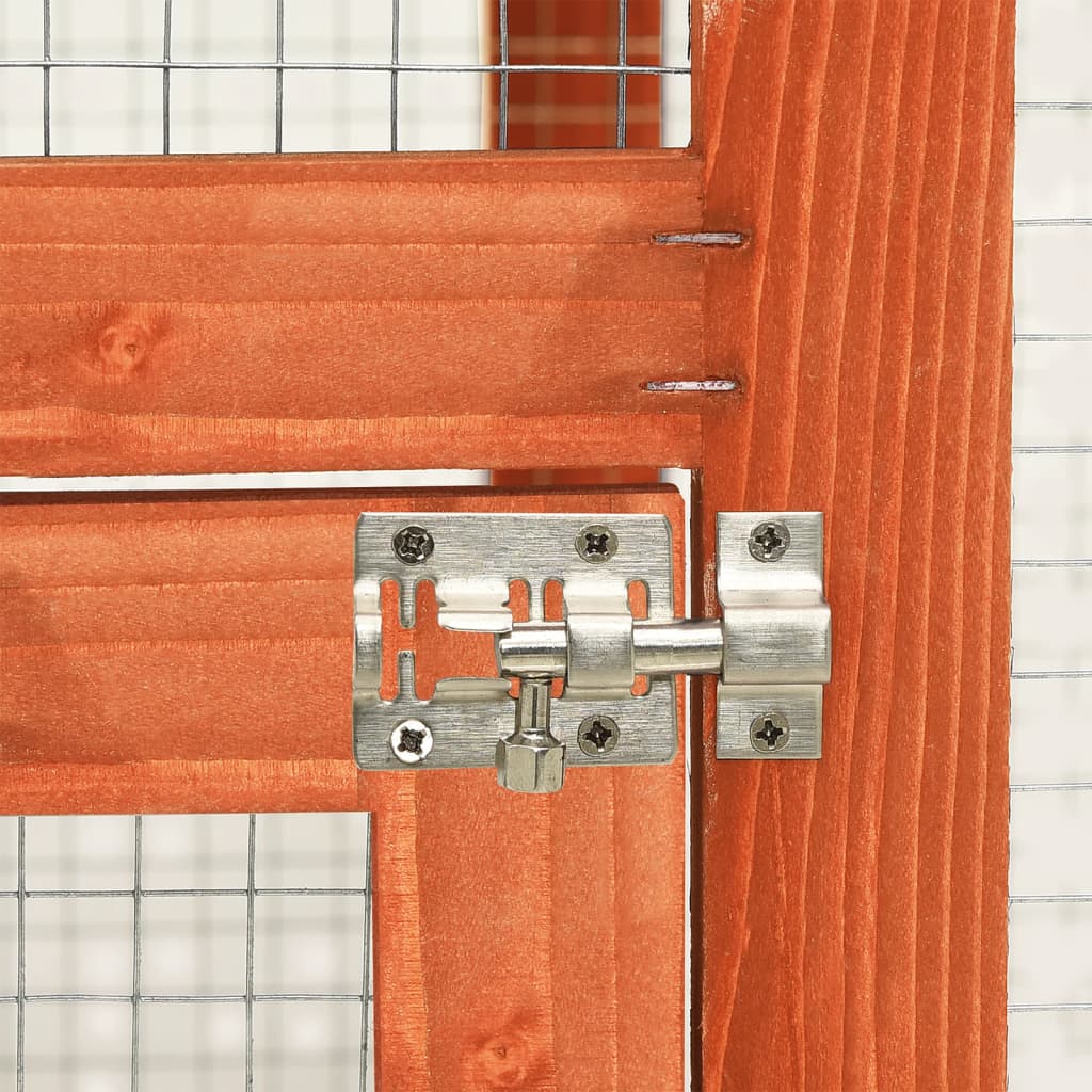 Kaninchenstall 140x63x120 cm Tanne Massivholz