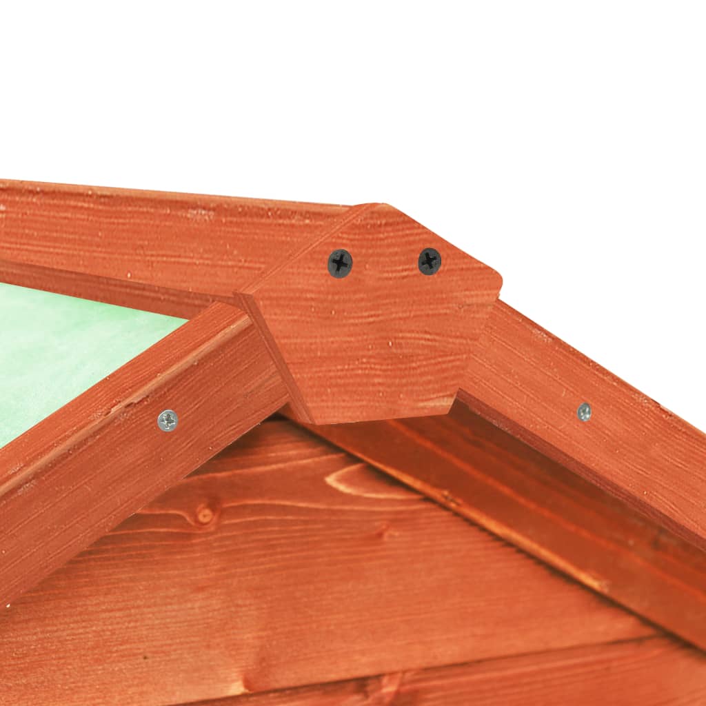 Kaninchenstall 140x63x120 cm Tanne Massivholz