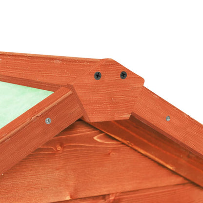 Kaninchenstall 140x63x120 cm Tanne Massivholz