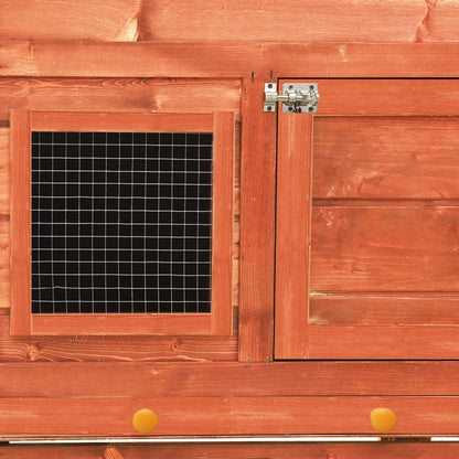 Kaninchenstall 140x63x120 cm Tanne Massivholz