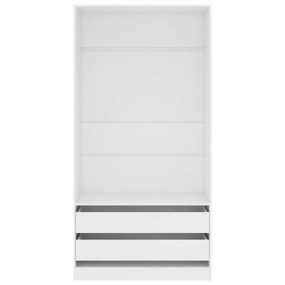 Kleiderschrank Weiß 100x50x200 cm Holzwerkstoff