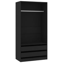 Kleiderschrank Schwarz 100x50x200 cm Holzwerkstoff