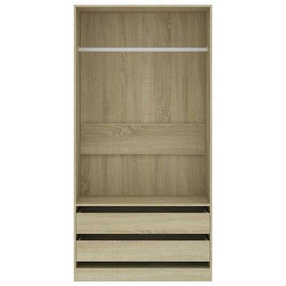 Kleiderschrank Sonoma-Eiche 100x50x200 cm Holzwerkstoff