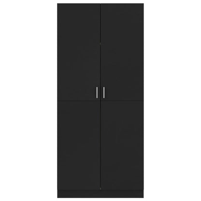 Kleiderschrank Schwarz 80x52x180 cm Holzwerkstoff