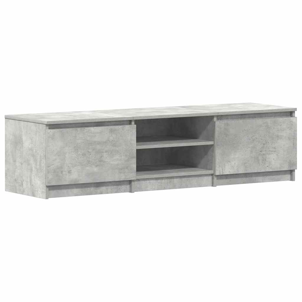 TV-Schrank Betongrau 140x40x35,5 cm Holzwerkstoff