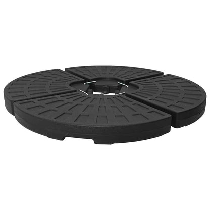 Sonnenschirmständer Fächerförmig 4 Stk. Schwarz