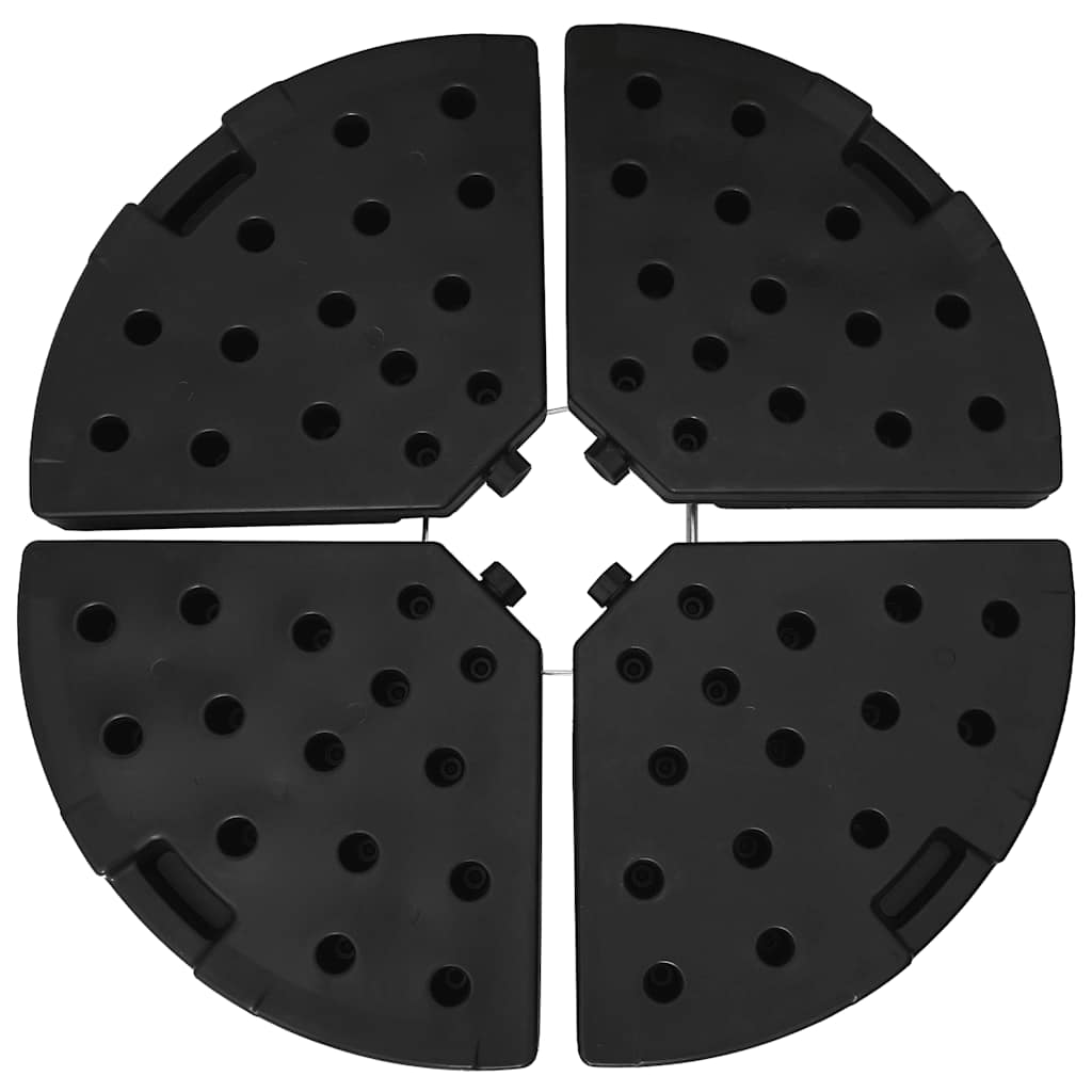 Sonnenschirmständer Fächerförmig 4 Stk. Schwarz