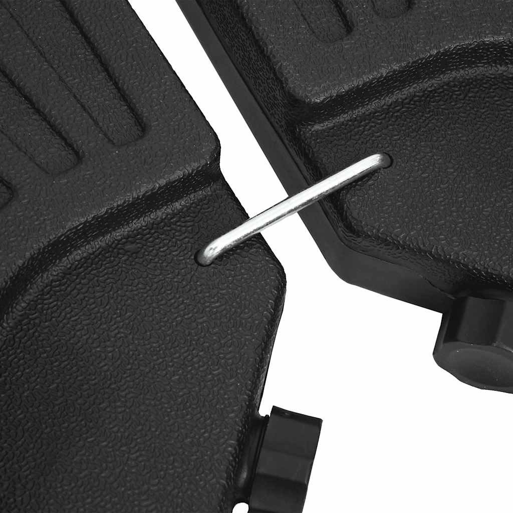 Sonnenschirmständer Fächerförmig 4 Stk. Schwarz