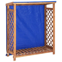 Kaminholzregal 105x38x115 cm Akazie Massivholz