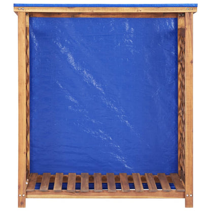 Kaminholzregal 105x38x115 cm Akazie Massivholz