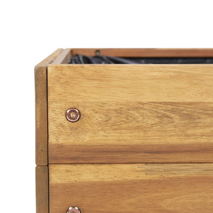 Hochkübel 50 x 40 x 45 cm Massivholz Akazie