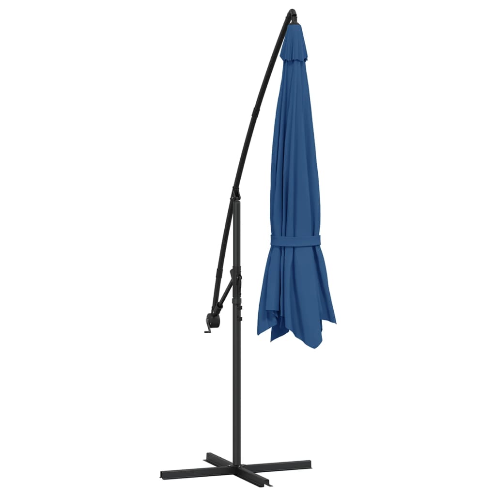 Ampelschirm mit Aluminium-Mast 350 cm Blau