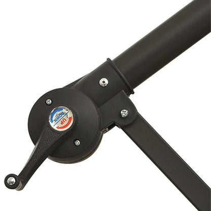 Ampelschirm mit LED-Beleuchtung und Stahl-Mast 300 cm Schwarz