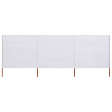 3-teiliges Windschutzgewebe 400 x 80 cm Sandweiß