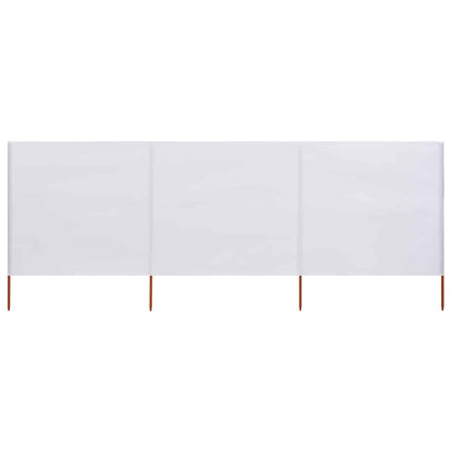 3-teiliges Windschutzgewebe 400 x 80 cm Sandweiß