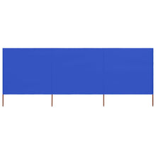 3-teiliges Windschutzgewebe 400 x 80 cm Azurblau