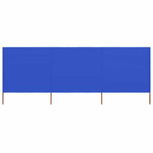 3-teiliges Windschutzgewebe 400 x 120 cm Azurblau