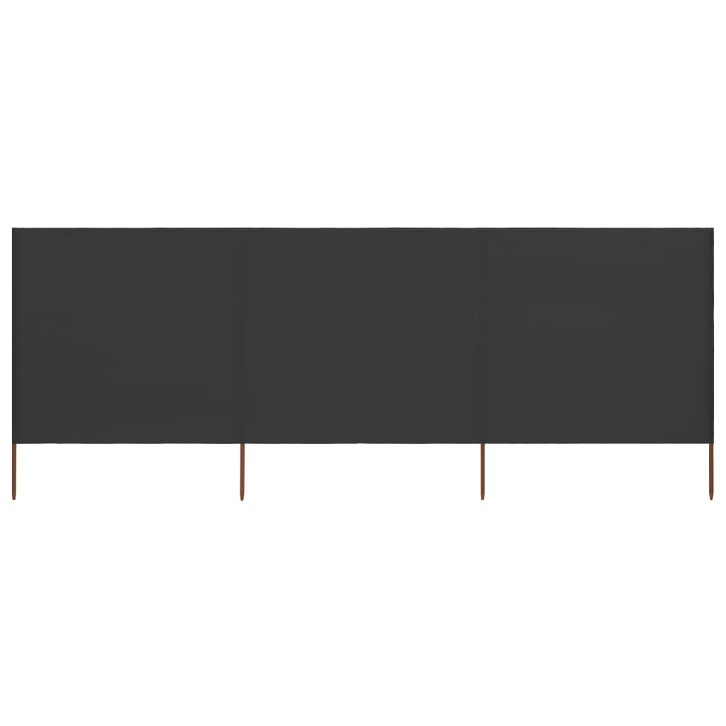 3-teiliges Windschutzgewebe 400 x 160 cm Anthrazit