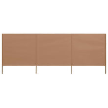 3-teiliges Windschutzgewebe 400 x 160 cm Taupe