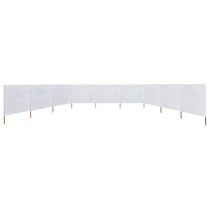 9-teiliges Windschutzgewebe 1200 x 120 cm Sandweiß