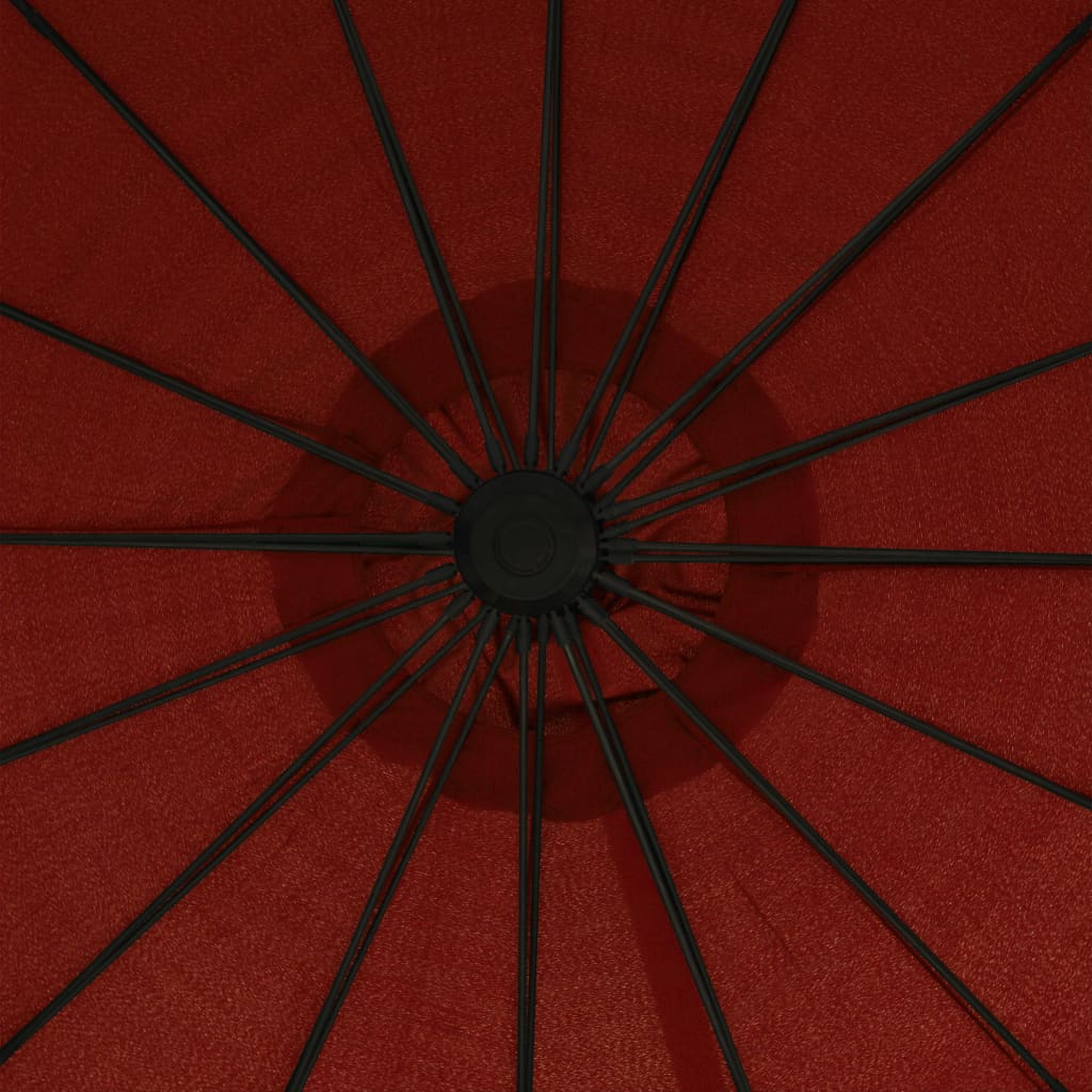 Ampelschirm Terrakottarot 3 m Aluminium-Mast