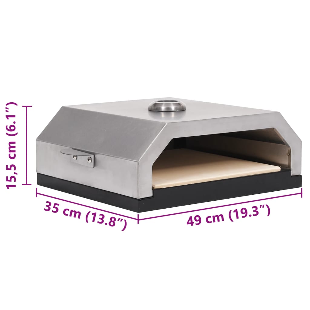 Pizzaofen mit Keramikstein für Gas-Kohlegrill