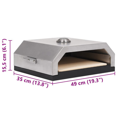 Pizzaofen mit Keramikstein für Gas-Kohlegrill