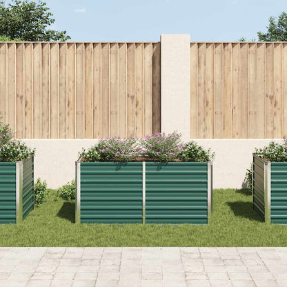 Hochbeet 160 x 80 x 77 cm Verzinkter Stahl Grün