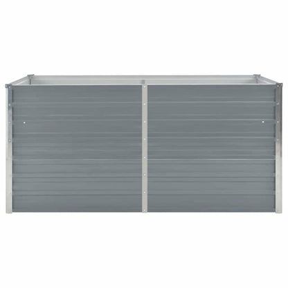 Hochbeet 160 x 80 x 45 cm Verzinkter Stahl Grau